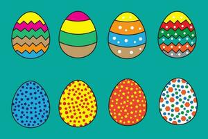 einstellen von Hand gezeichnet Ostern Eier. Vektor Illustration zum Ihre Design.