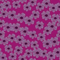 groß Knospe Kamille Blume nahtlos Muster im einfach Stil. süß stilisiert Blumen Hintergrund. vektor