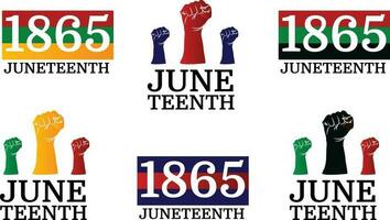 juni 1865 typografi bunt. firande frihet, frigörelse dag i 19 juni, afrikan-amerikan historia och arv. vektor