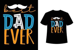 bäst pappa varje far dag typografi t skjorta design fri vektor