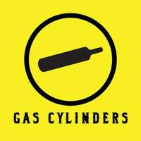 Gas Zylinder Symbol vektor
