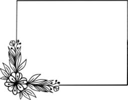 Blumen- Platz Rahmen Illustration vektor