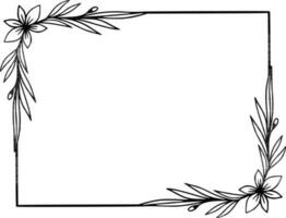 blommig fyrkant ram illustration vektor
