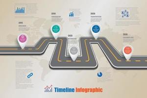 affärsplan tidslinje infographic vektor