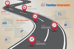 affärsplan tidslinje infographic vektor