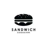 Sandwich Logo Vorlage mit Vektor Konzept