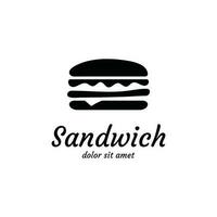 Sandwich Logo Vorlage mit Vektor Konzept