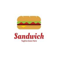 Sandwich Logo Vorlage mit Vektor Konzept