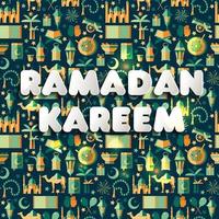 Ramadan Kareem Ikonen Satz Arabisch mit Text im Papierstil. vektor