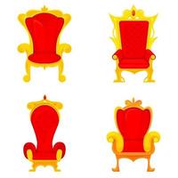 Satz königlicher Throne im Cartoon-Stil vektor