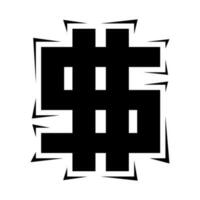 schwarz Geld Symbol Logo Design vektor