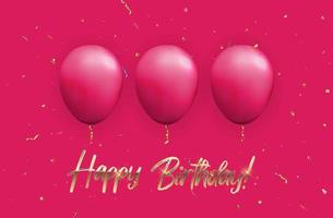 Farbe glänzend alles Gute zum Geburtstag Luftballons Banner Hintergrund Vektor-Illustration eps10 vektor