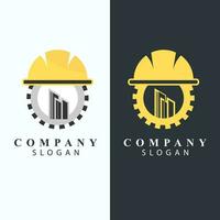 konstruktion företag logotyp mall vektor