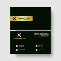 schwarze und goldene Luxus-VIP-Visitenkarten-Designvorlage vektor