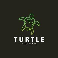 sköldpadda logotyp, hav djur- vektor, enkel minimalistisk design, symbol illustration mall vektor