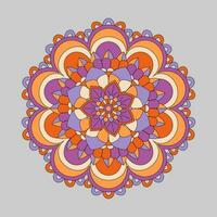 vektor hand dragen klotter mandala med tracery.