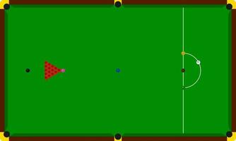 Snooker Billard- Tabelle mit Linien und Bälle. vektor