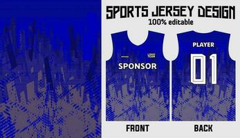 abstrakt Blau Hintergrund Jersey Design zum Sport Uniform vektor