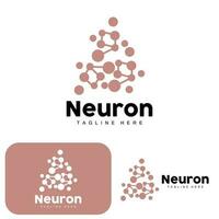 neuron logo design vektor nervenzelle illustration molekulare dna gesundheitsmarke