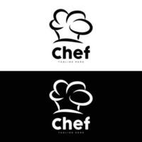 Kochmützen-Logo, Kochen, Vektor, handgefertigte Kochmützen-Kollektion, Produkt-Branding-Design vektor