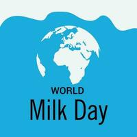 Vektor Illustration von ein Hintergrund zum Welt Milch Tag.