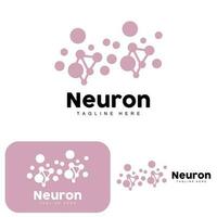 neuron logo design vektor nervenzelle illustration molekulare dna gesundheitsmarke