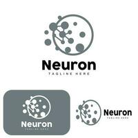 neuron logo design vektor nervenzelle illustration molekulare dna gesundheitsmarke