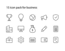 företag linje ikoner samling med tunn översikt ikoner packa. vektor illustration.