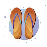 Flip Flop Orange im Karikatur Stil. Schuhe vektor