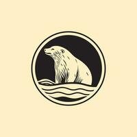 Polar- Bär Logo Illustration Design zum Ihre Unternehmen oder Geschäft vektor