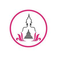 budha purnima logotyp vektor