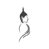 glücklich vesak Tag, Buddha Purnima wünscht sich Schöne Grüße mit Buddha und Lotus Illustration. können Sein benutzt zum Poster, Banner, Logo, Hintergrund, Grüße, drucken Design, festlich Elemente. Vektor