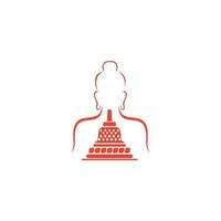 Lycklig Vesak dag, buddha purnima lyckönskningar hälsningar med buddha och lotus illustration. kan vara Begagnade för affisch, baner, logotyp, bakgrund, hälsningar, skriva ut design, festlig element. vektor