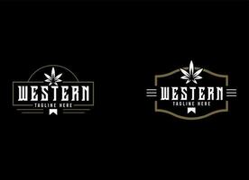 vintage land emblem typografi för västra bar restaurang logo design inspiration vektor