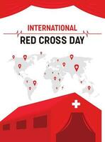 Welt rot Kreuz Tag Konzept Vektor Illustration, kann 8 .. sauber elegant Konzept
