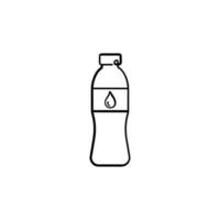 Wasser Flasche Linie Stil Symbol Design vektor