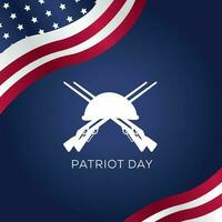 vektor illustration av patriot dag, kan använda sig av för bakgrund, gåva kort, baner, social media posta etc