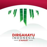 Indonesien glücklich Unabhängigkeit Tag. glücklich Indonesien 17 August. können verwenden zum Gruß Karte und Banner vektor