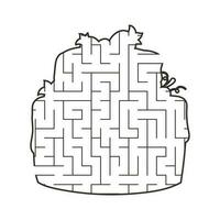 abstrakt labyrint. spel för barn. pussel för barn. labyrint gåta. hitta rätt väg. utbildning arbetsblad. vektor