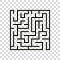 abstraktes quadratisches Labyrinth. Spiel für Kinder. Puzzle für Kinder. Labyrinth Rätsel. den richtigen Weg finden. Vektor-Illustration. vektor