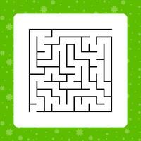 abstrakt fyrkant labyrint. spel för ungar. pussel för barn. labyrint gåta. hitta de rätt väg. . vektor