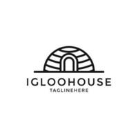 einfach Iglu Haus Logo Design Vorlage vektor