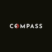 Illustration Vektor Grafik Kompass Logo Design zum Wort markieren, Typografie Idee kreativ, mit einfach, modern, minimalistisch, elegant