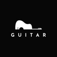 gitarr logotyp design aning mall. gitarr affär logotyp vektor