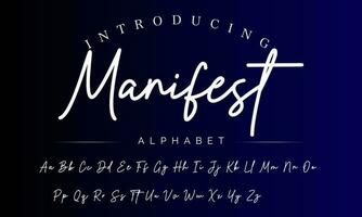 Unterschrift Schriftart Kalligraphie Logo Skript Bürste Schriftart Art Schriftart Beschriftung handgeschrieben vektor