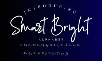 Unterschrift Schriftart Kalligraphie Logo Skript Bürste Schriftart Art Schriftart Beschriftung handgeschrieben vektor