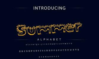 bunt stilisiert Schriftart und Alphabet vektor