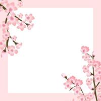 abstrakter blumiger sakura blume japanischer natürlicher hintergrund vektor