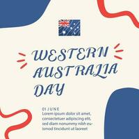 Western australisch Tag Design Vorlage vektor