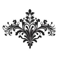 Blumen- Muster Linie Kunst Illustration schwarz Farbe, Blumen- Silhouette Linie Kunst vektor